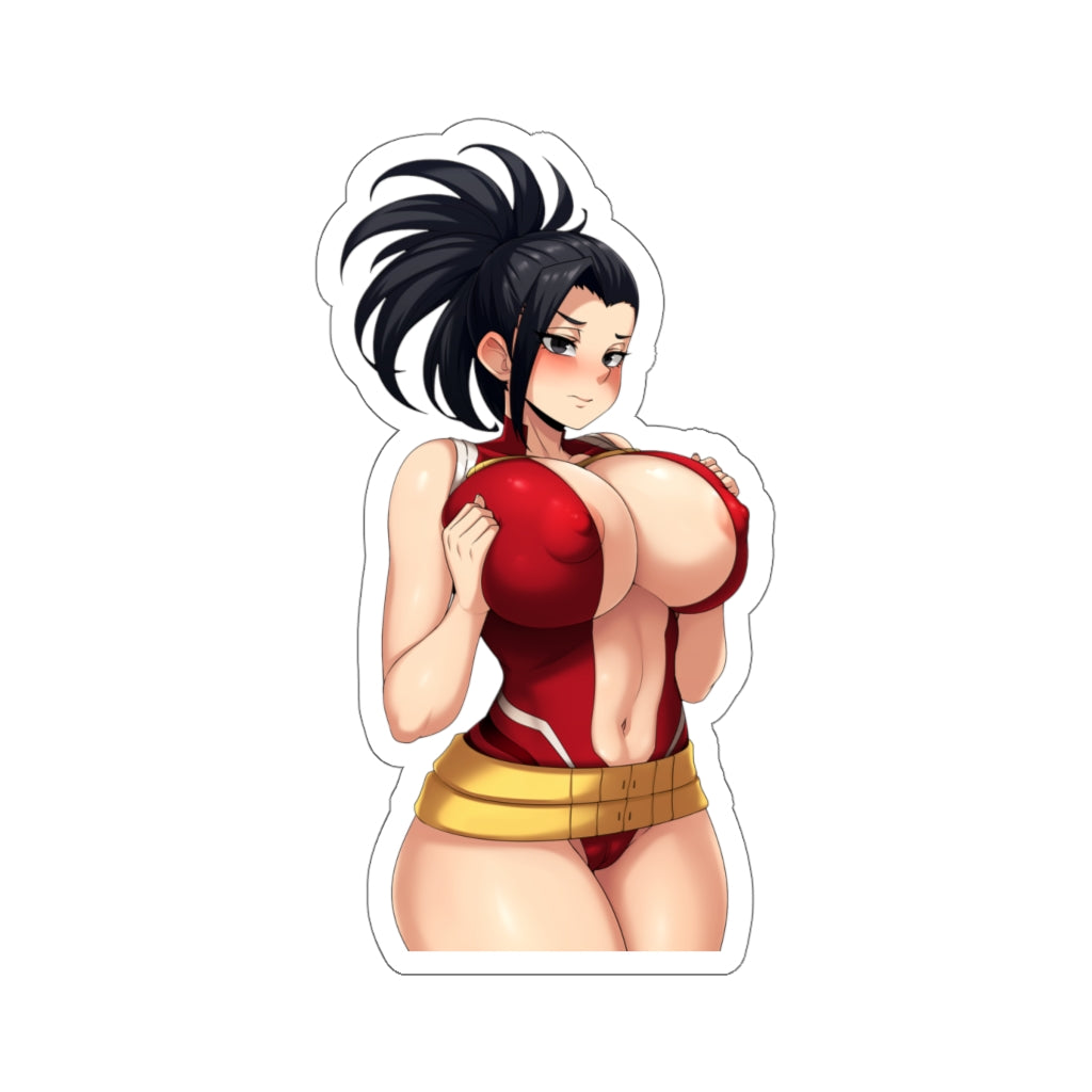 Momo Big Boobs Waterproof Sticker - Ecchi Anime My Hero Academia Vinyl Car Decal