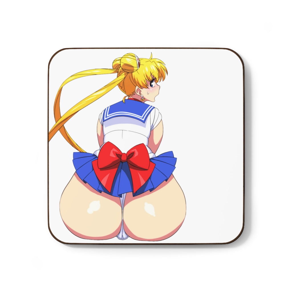 Sailor Moon Coaster - Hardboard Back Coaster - Sexy Naughty Gift - Big Butt Usagi