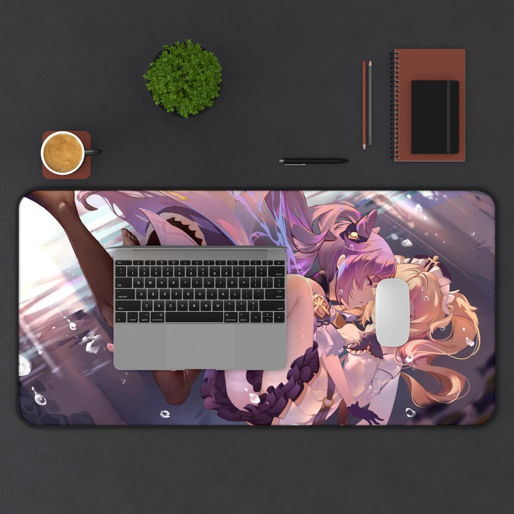 Genshin Impact Sexy Mousepad - Keqing and Barbara Ecchi Desk Mat - Gaming Playmat