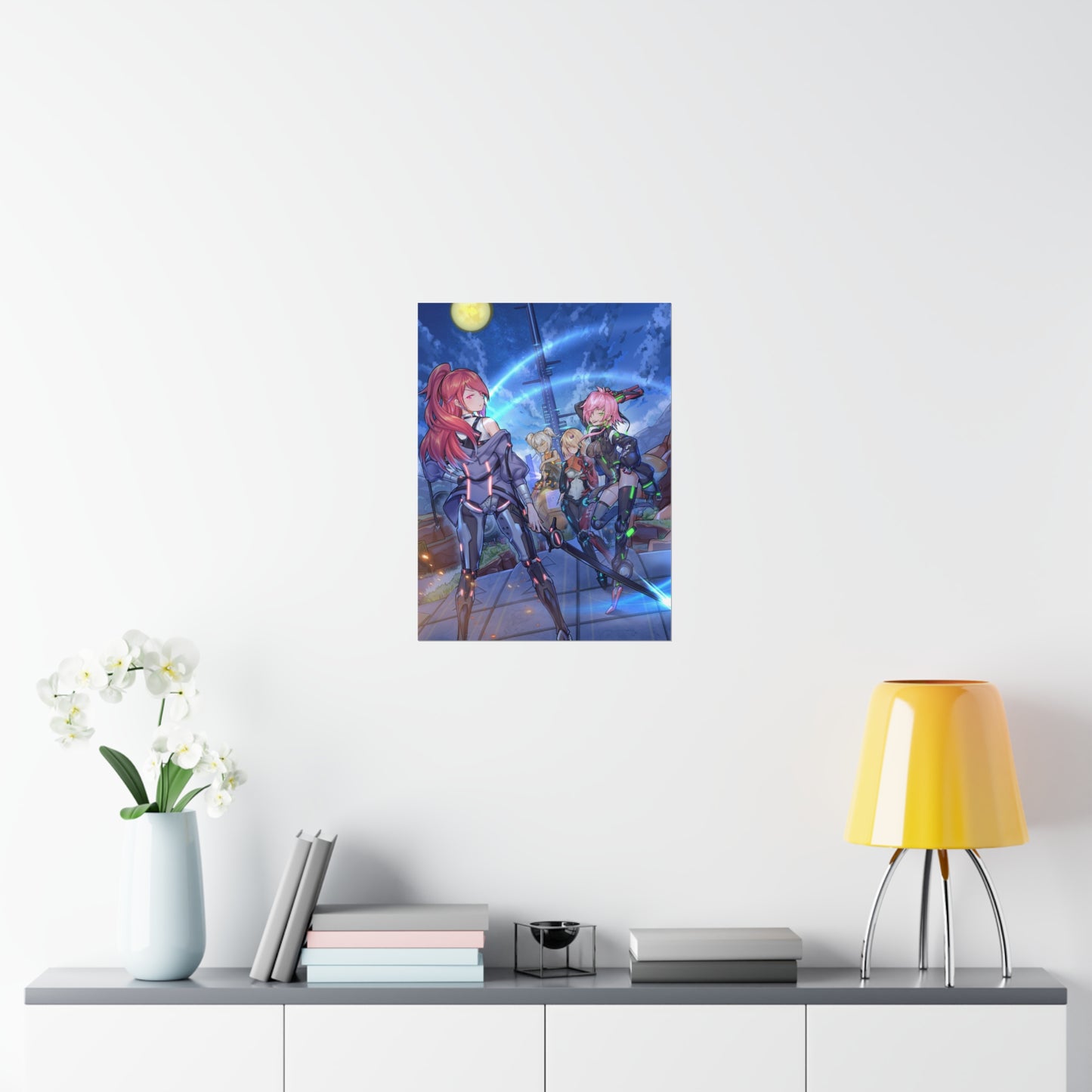 Tower Of Fantasy Neon Waifus Poster - Gaming Decor Wall Art - Premium Matte Vertical Poster