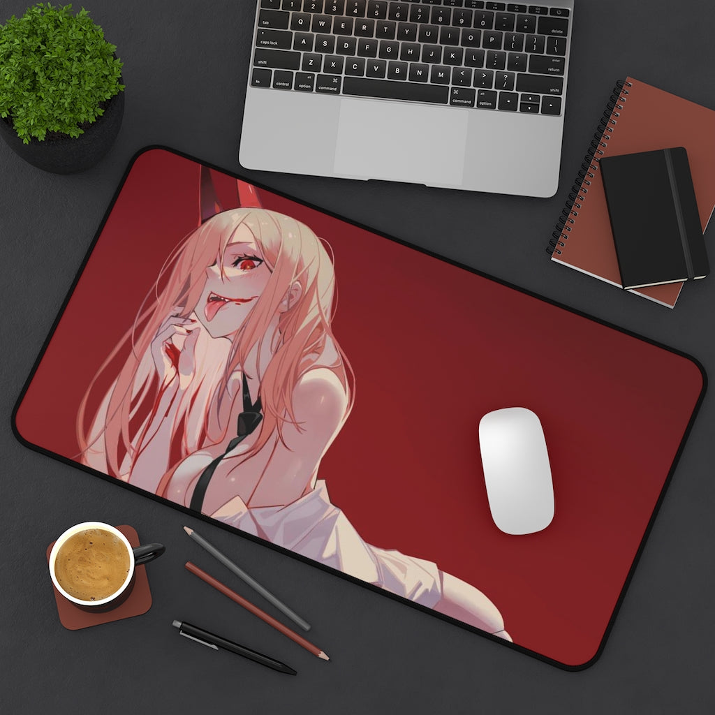 Chainsaw Man Ecchi Mousepad - Sexy Power Large Desk Mat - Mtg Playmat