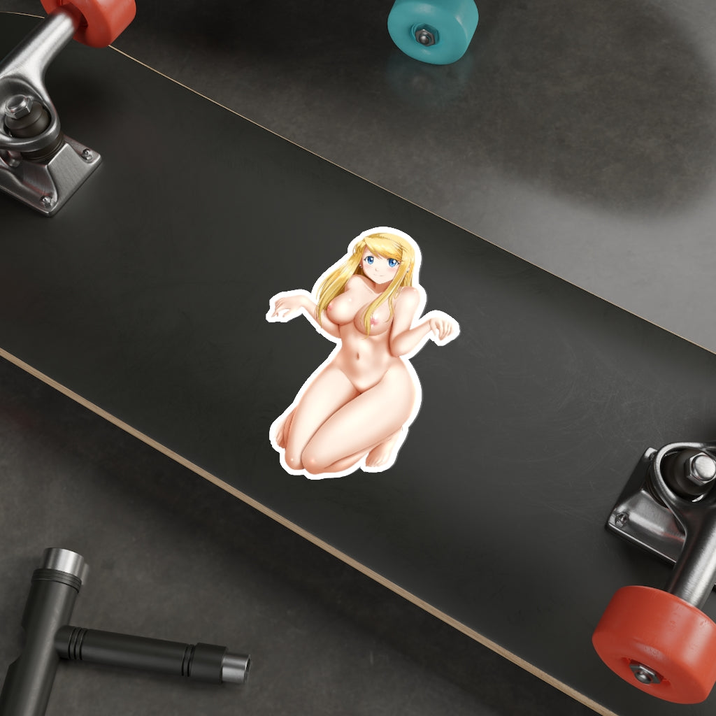 Fullmetal Alchemist Ecchi Waterproof Sticker - Nude Winry Anime Vinyl Decal