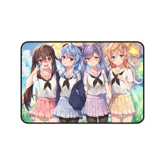 Genshin Impact School Girls Desk Mat | Large Gaming Mousepad - MTG Playmat