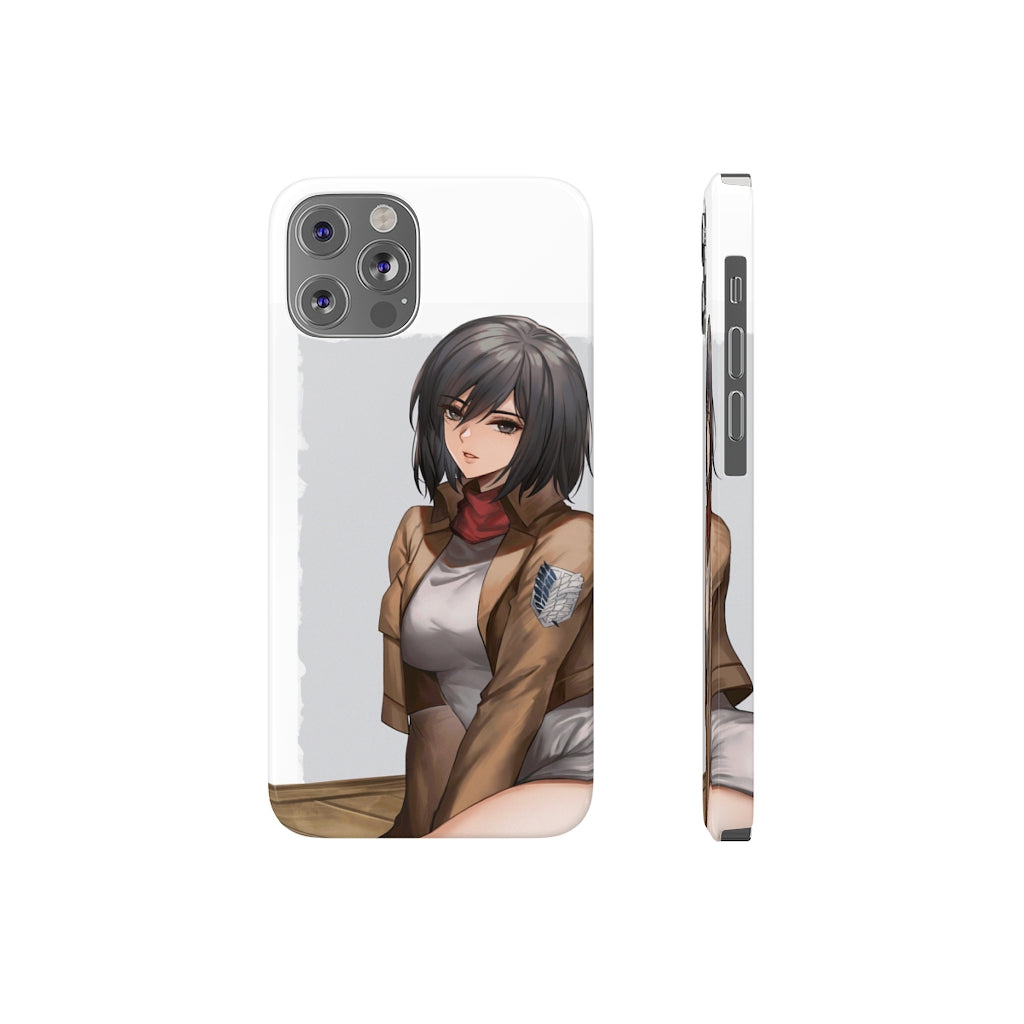 iPhone 13 Case - iPhone 12 Case - AOT Phone Case - Mikasa Anime Phone Case