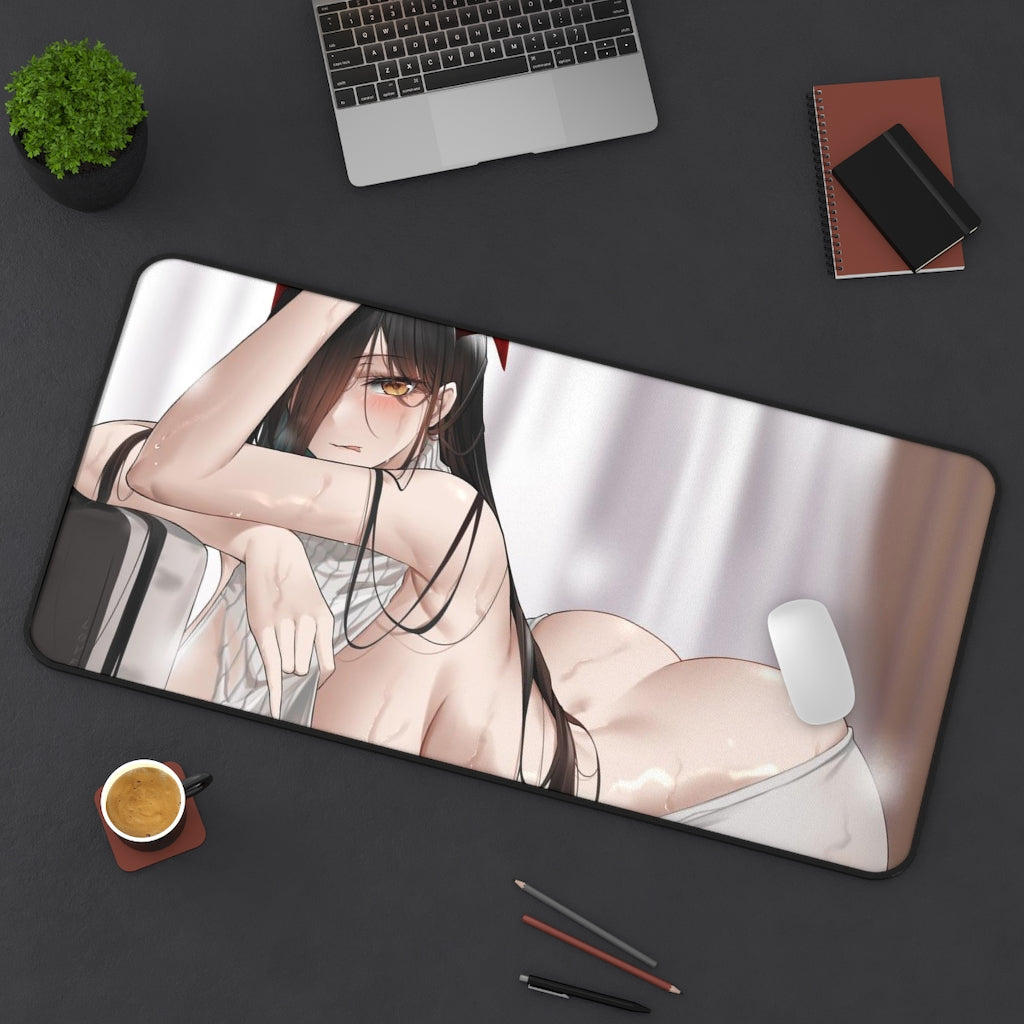 Azur Lane Friedrich Der Grosse Thick Boobs and Butt in Sexy Sweater Desk Mat - Sexy Anime Girl Mousepad - Gaming Playmat