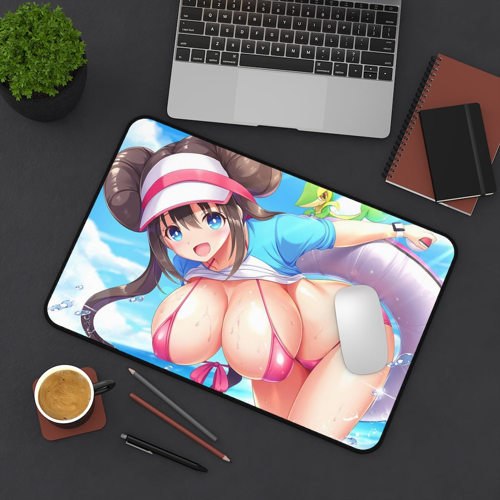 Pokemon Ecchi Mousepad - Big Boobs Rosa - Large Desk Mat - Sexy Pokemon