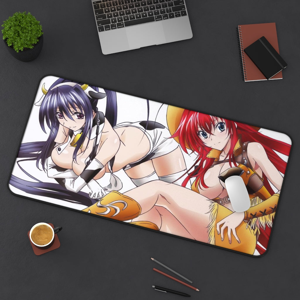 High School Dxd Sexy Mousepad - Cowboyrias Gremory And Cow Girl Akeno Himejima Ecchi Desk Mat - Highschool Dxd Playmat