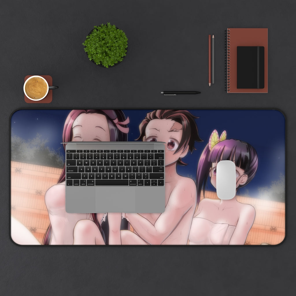 Demon Slayer Onsen Time Desk Mat - Sexy Anime Mousepad - Gaming Playmat