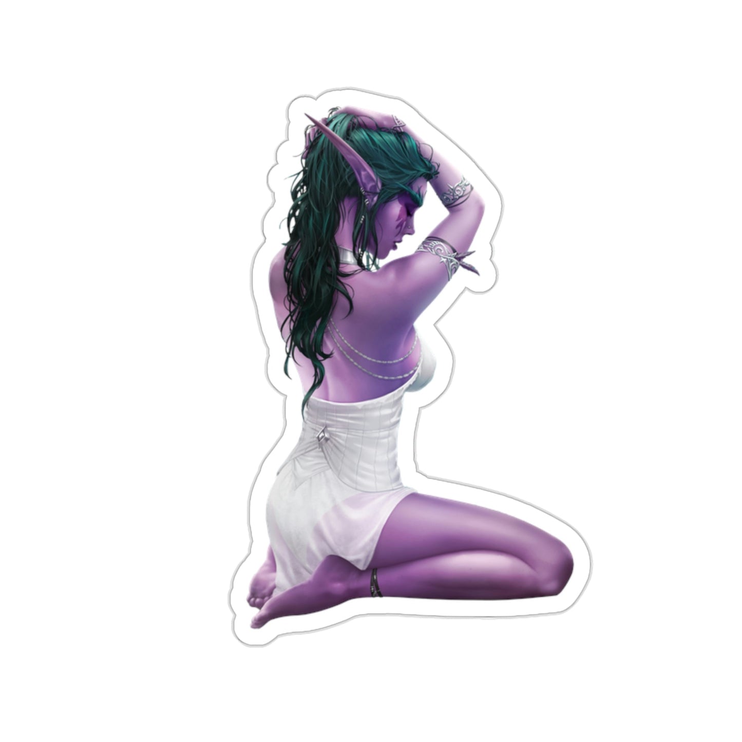 Sexy Tyrande Whisperwind Warcraft Waterproof Sticker - Weatherproof Vinyl Car Decal