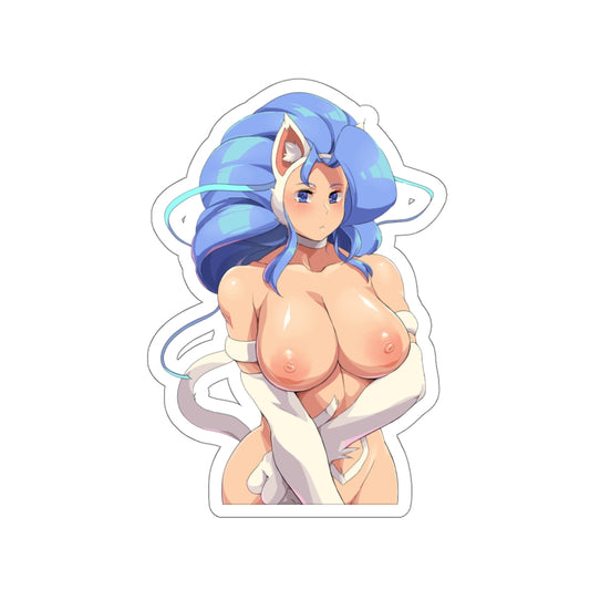 Autocollant imperméable en vinyle Felicia Boobies - Grand autocollant Ecchi Darkstalkers