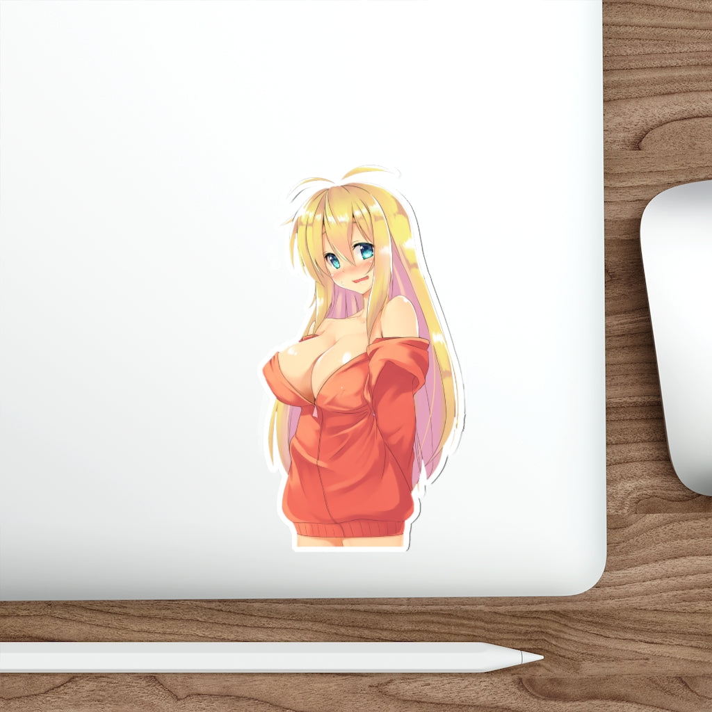 Busty Tsurumaki Maki Voiceroid Waterproof Sticker - Ecchi Vinyl Decal