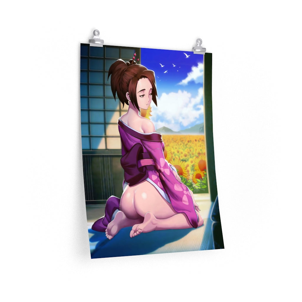 Affiche Ecchi Nude Butt Fuu Samurai Champloo - Affiche verticale mate de qualité supérieure obscène - Art mural pour adultes