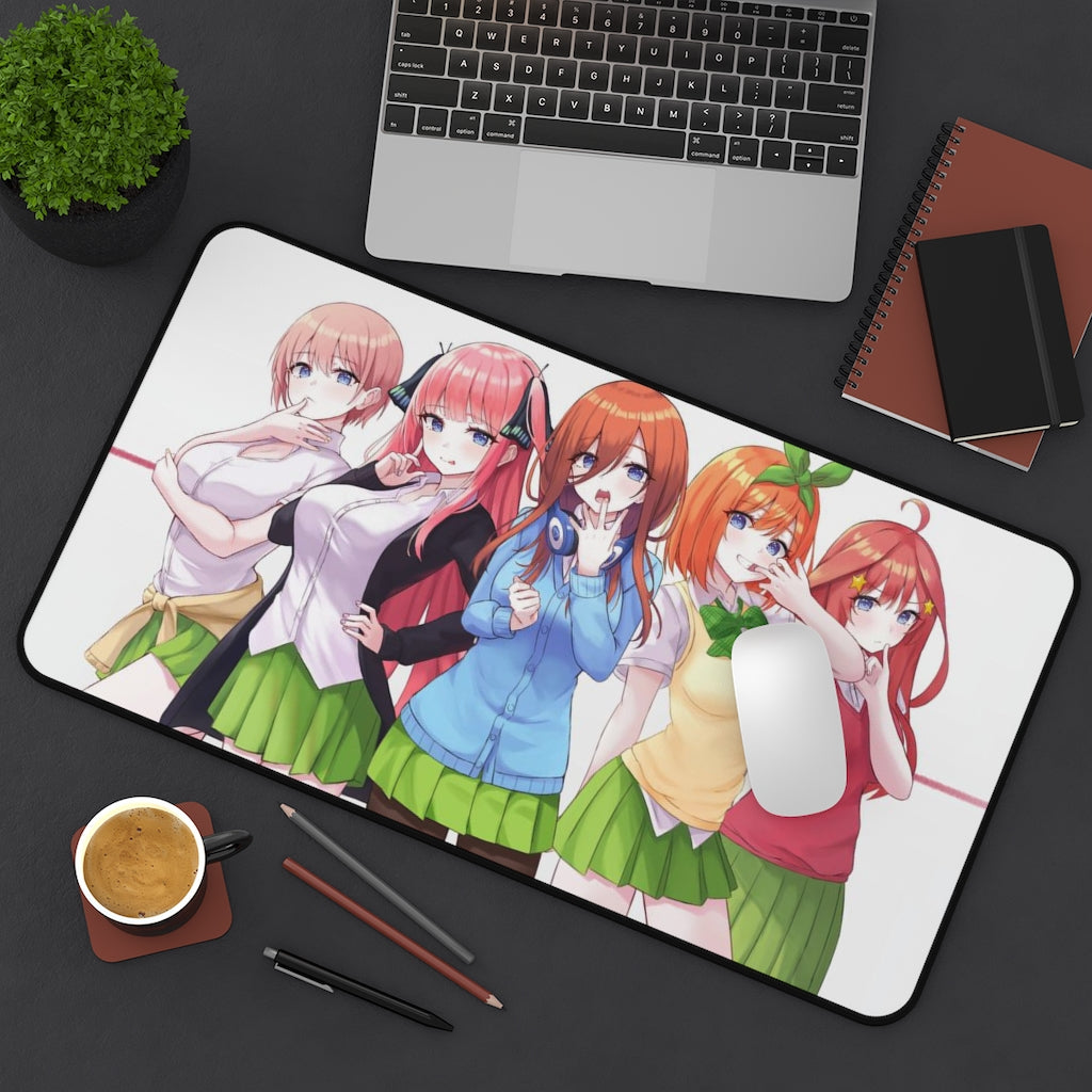 The Quintessential Quintuplets Anime Mousepad - Large Ecchi Desk Mat - School Girls Mouse Pad - MTG Playmat