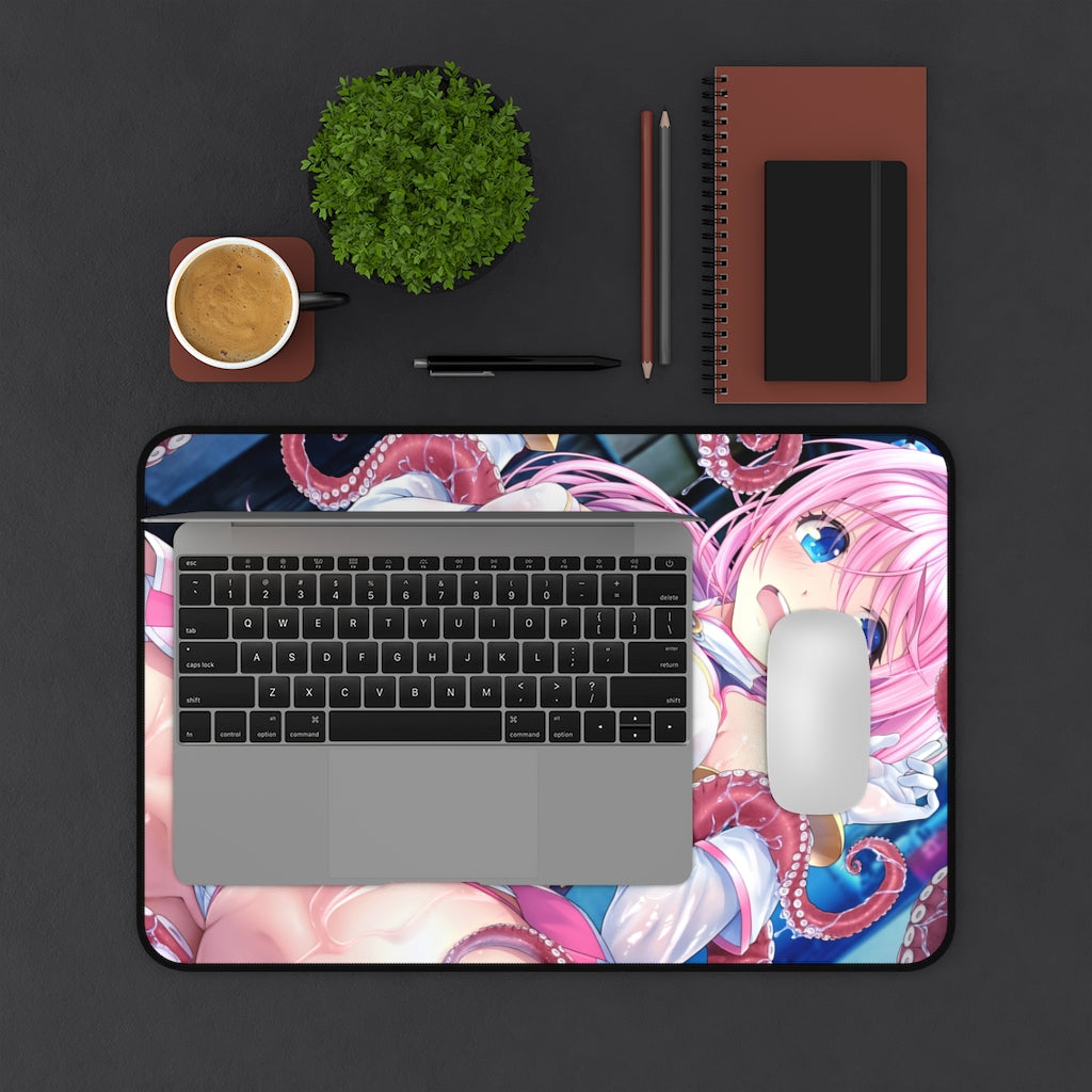 Aigan Tenshi Cheery Pink Hentai Tentacles Desk Mat - Non Slip Mousepad