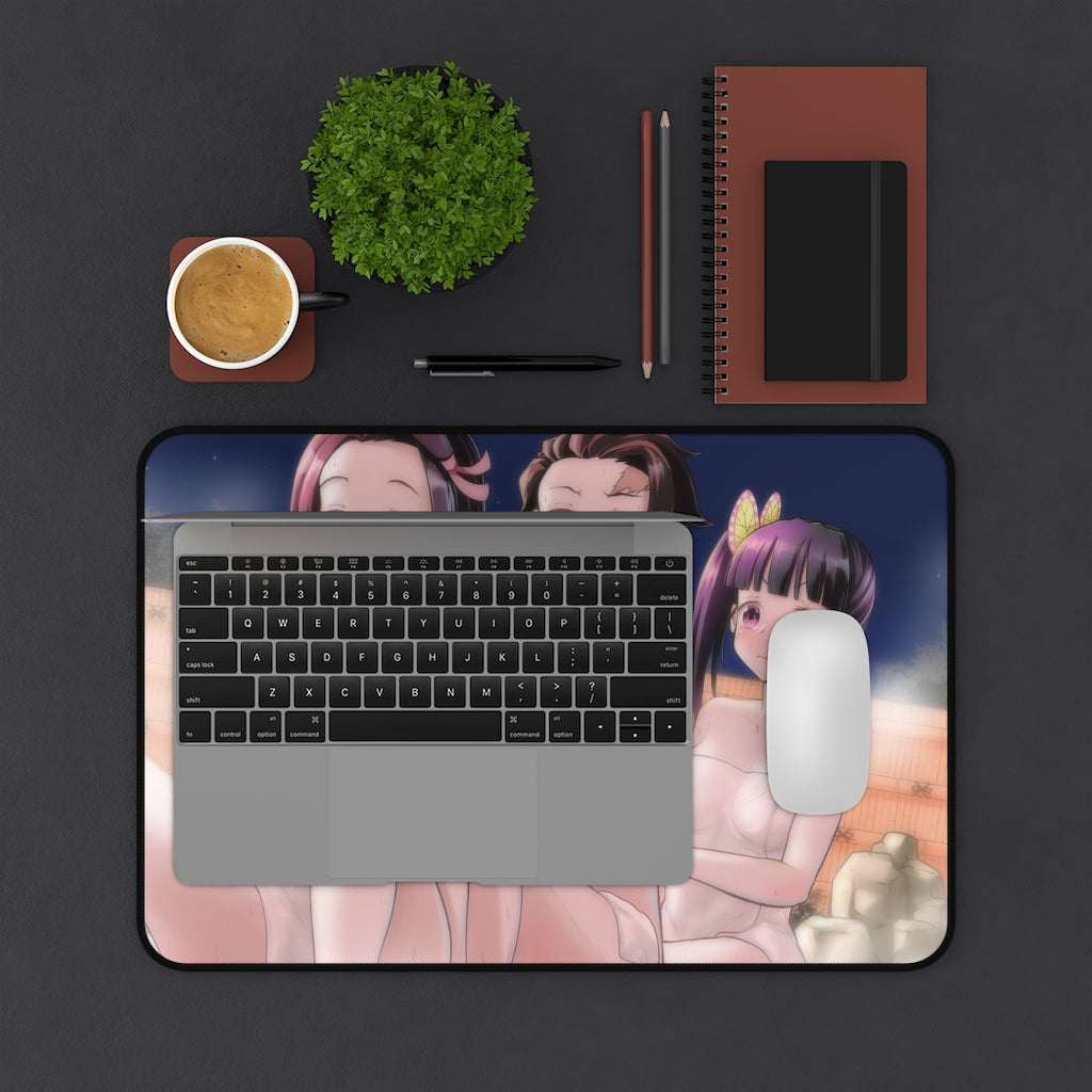 Demon Slayer Onsen Time Desk Mat - Sexy Anime Mousepad - Gaming Playmat