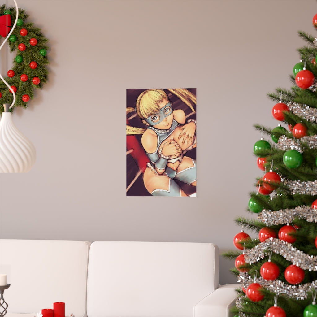 Rainbow Mika Street Fighter Poster - Lewd Premium Matte Vertical Poster - Adult Wall Art