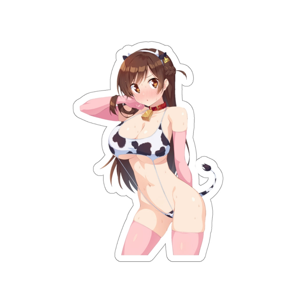 Rent a Girlfriend Sexy Cow Girl Bikini Chizuru Mizuhara Waterproof Sticker - Ecchi Vinyl Decal