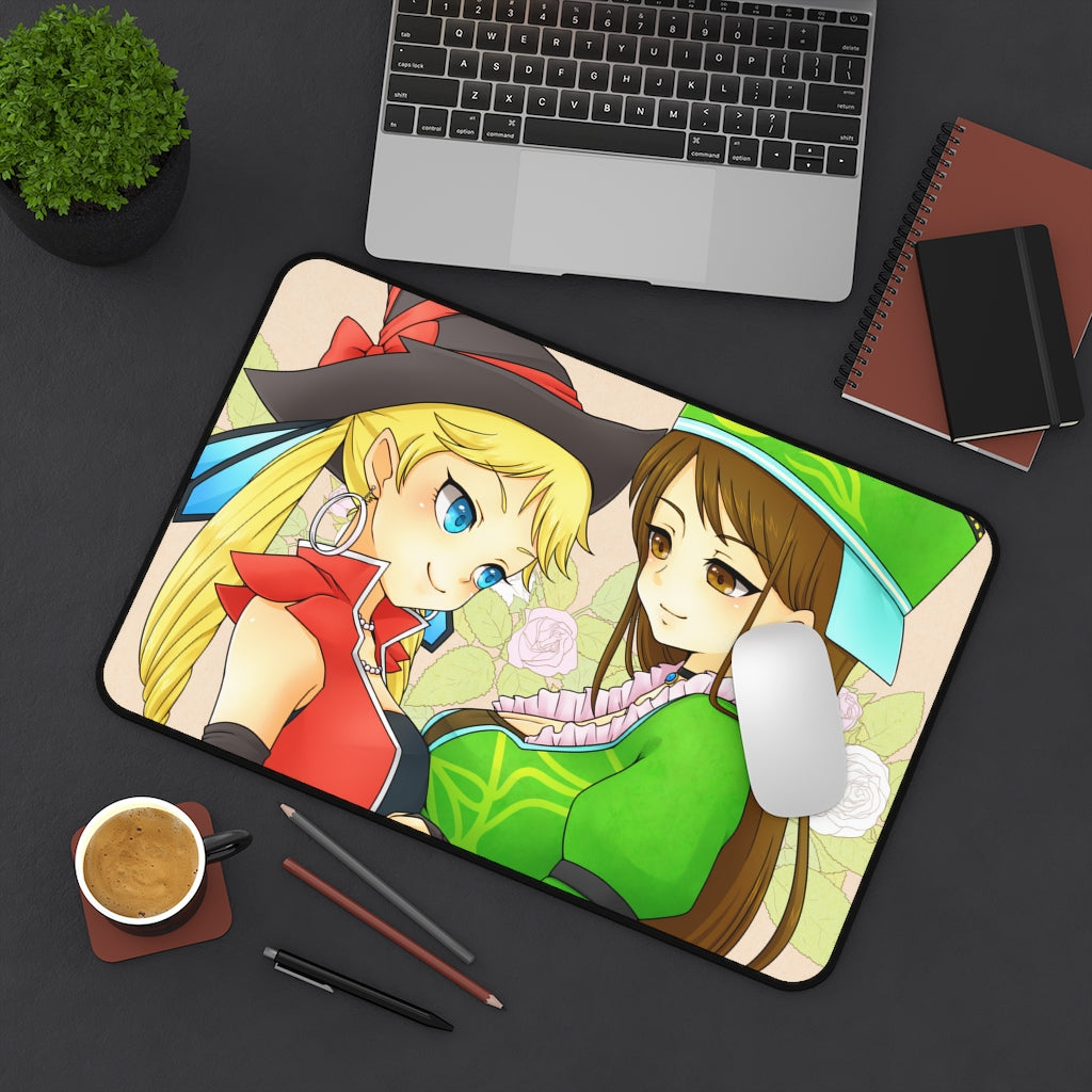 Myriam and Claudia Busty Waifus Romancing Saga Mousepad - Gaming Playmat