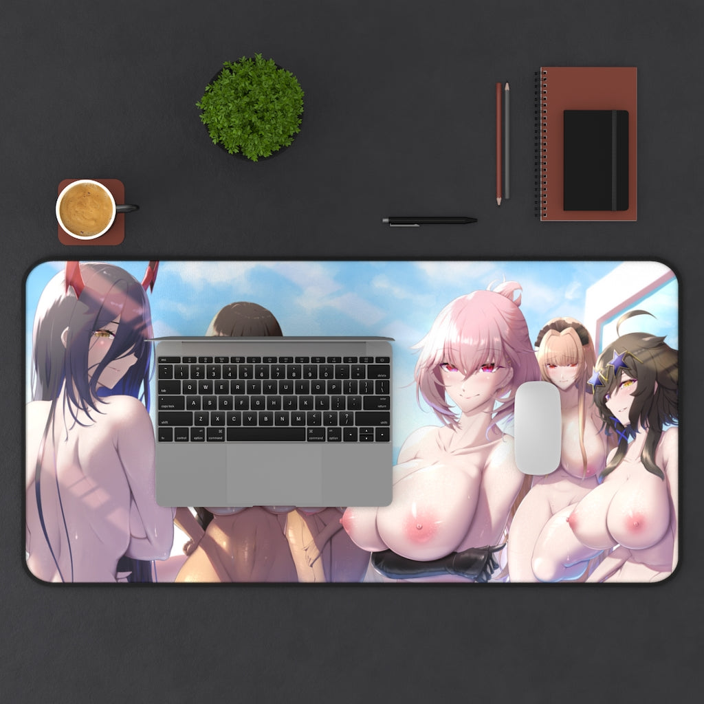 Nude Waifus Tits Azur Lane Desk Mat - Lewd Mousepad - Gaming Girls Playmat