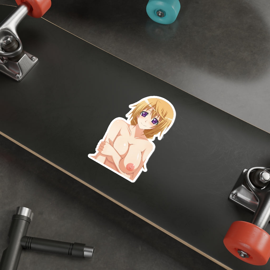 Topless Charlotte Dunois Infinite Stratos Waterproof Sticker - Ecchi Vinyl Decal