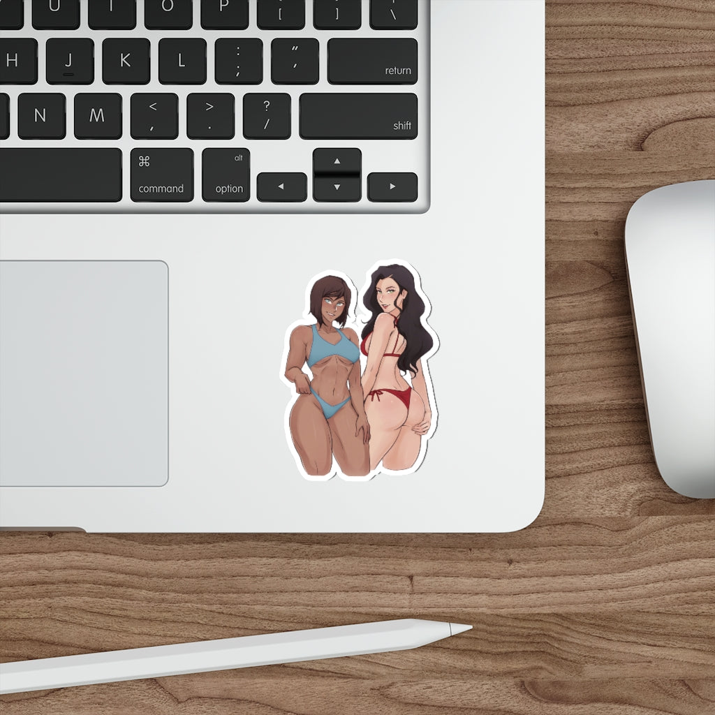 Korrasami Bikini Waterproof Sticker - The Legend of Korra Ecchi Vinyl Anime Decal