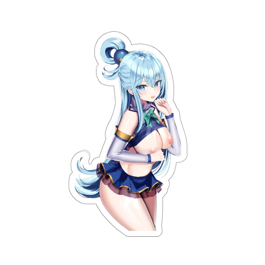 Konosuba Aqua Sexy Topless Boobs Waterproof Sticker - Ecchi Vinyl Decal