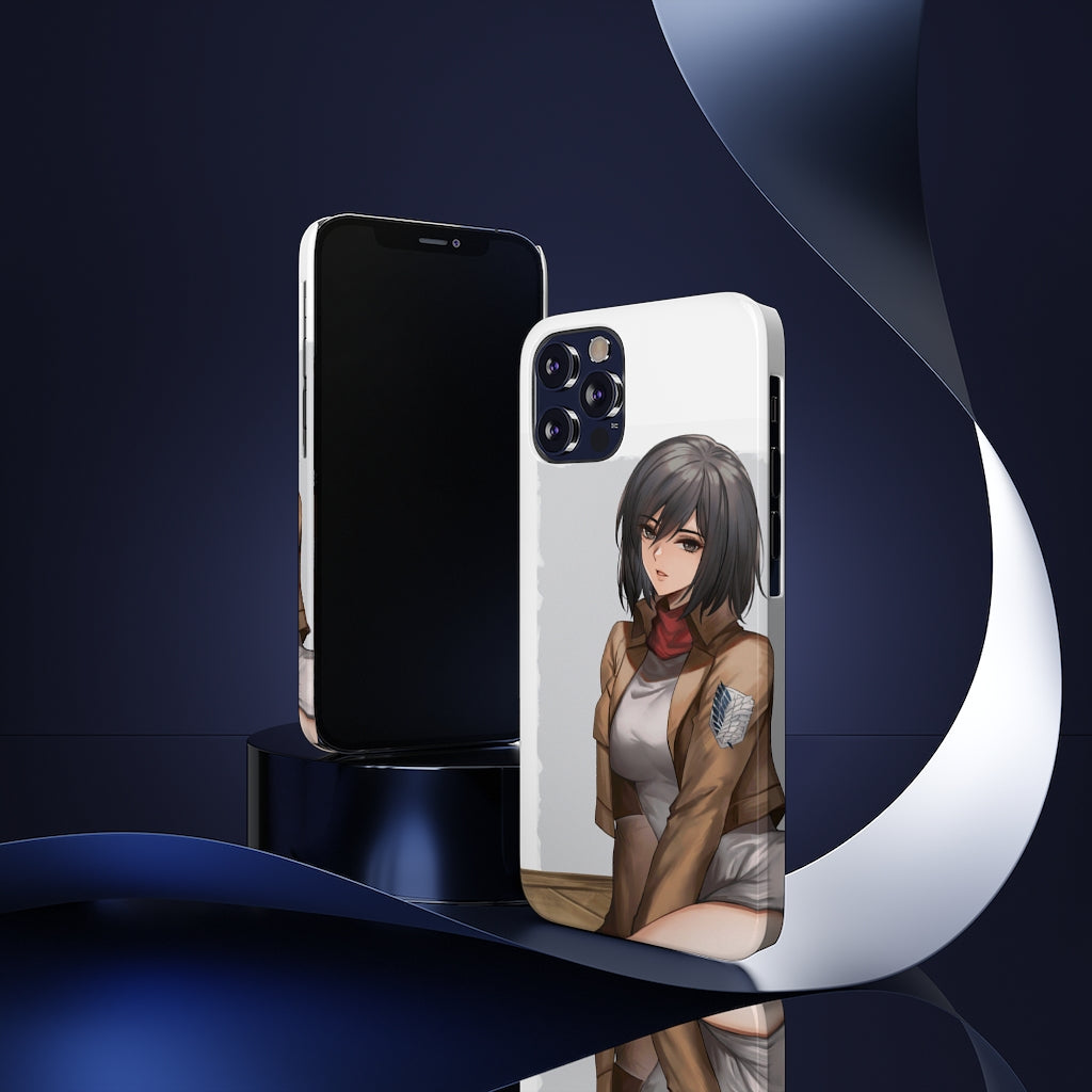 iPhone 13 Case - iPhone 12 Case - AOT Phone Case - Mikasa Anime Phone Case