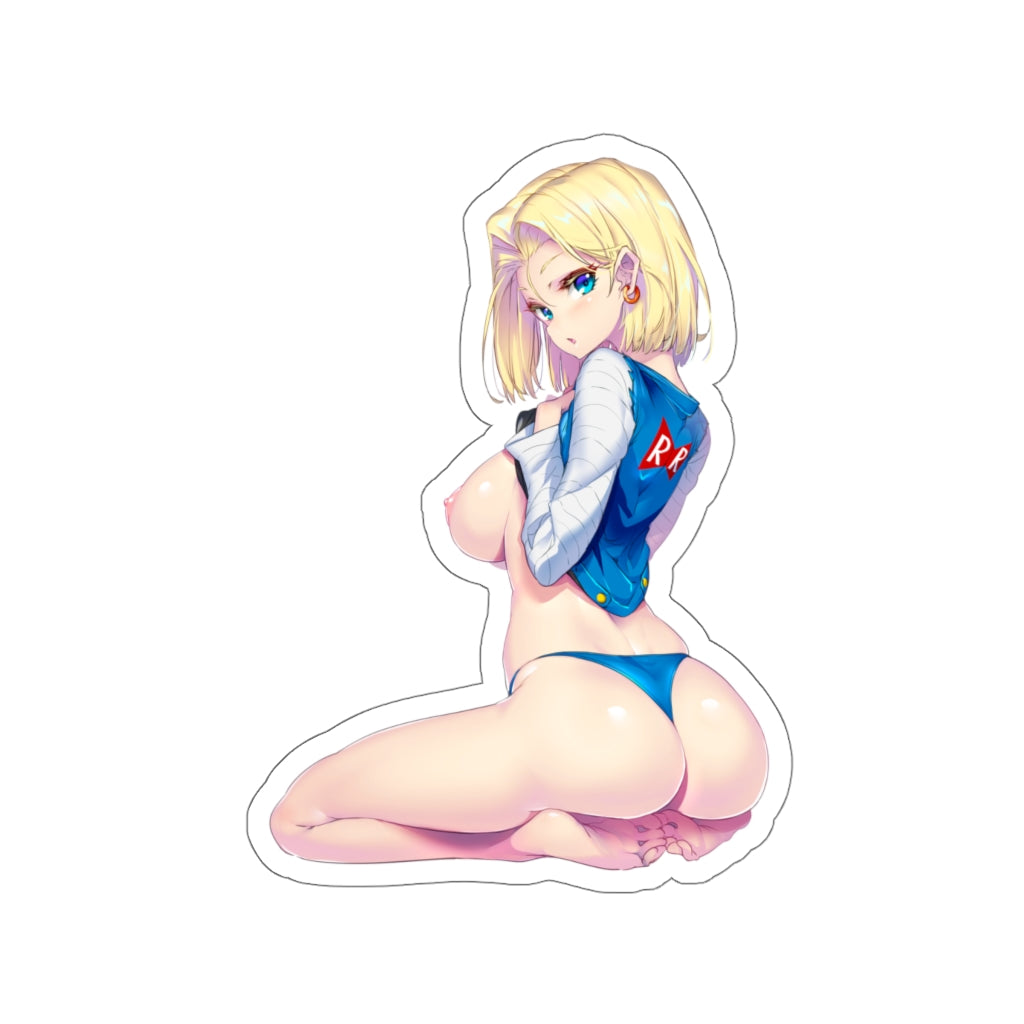 Dragon Ball Waterproof Sticker - Big Butt Android 18 Ecchi Vinyl Anime Car Decal