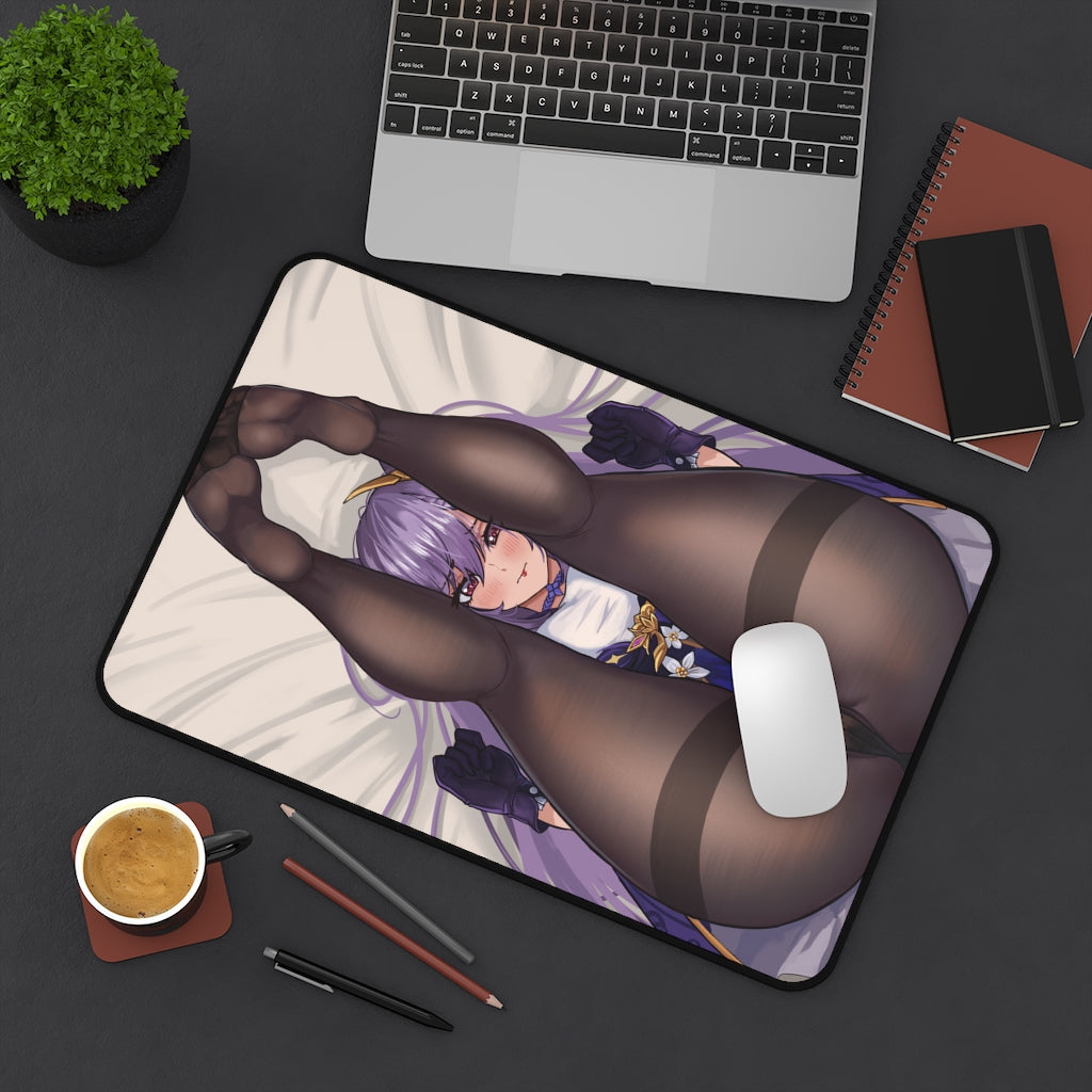 Keqing Genshin Impact Sexy Pantyhose Ass Desk Mat - Non Slip Mousepad