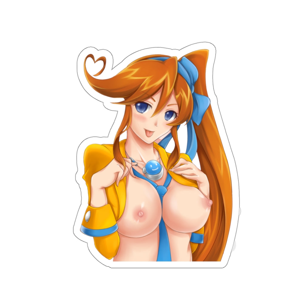 Ace Attorney Waifu Athena Cykes Nude Boobs Waterproof Sticker -  Ecchi Vinyl Decal