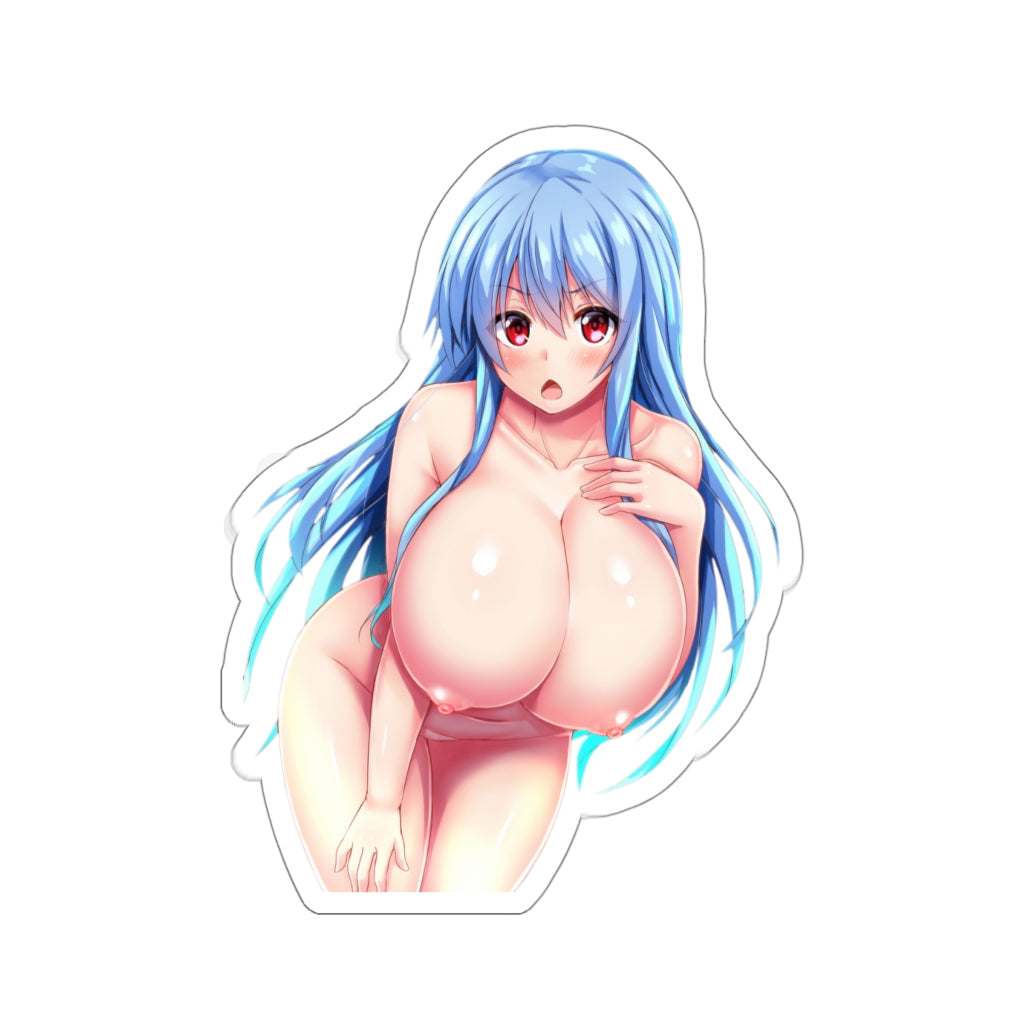 Autocollant imperméable à l'eau avec d'énormes seins nus Hinanawi Tenshi Touhou - Autocollant en vinyle Ecchi