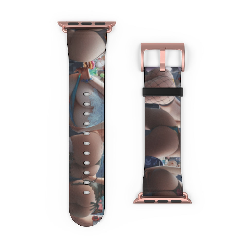 Apple Watch Band 38 mm and 42 mm - Overwatch Butts Lewd Leather Apple Watch Band