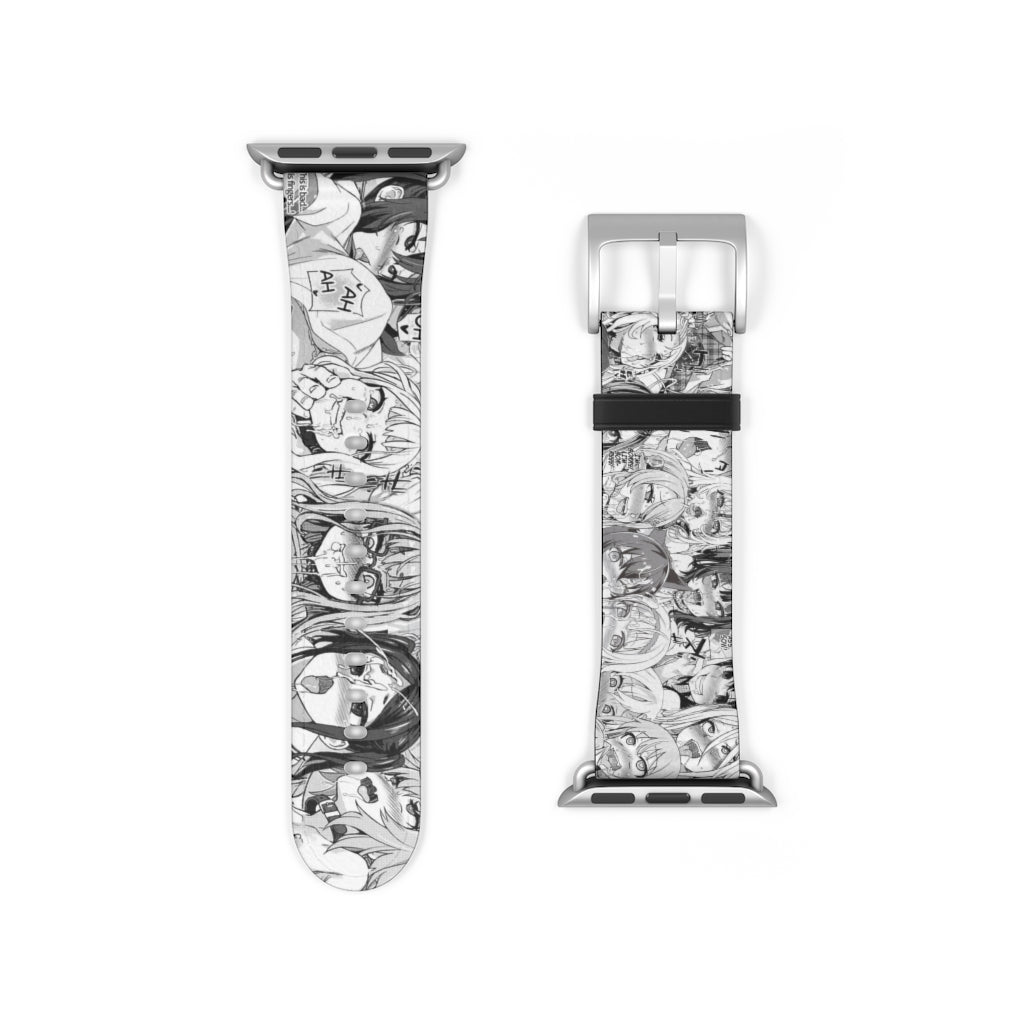 Apple Watch Band 38 mm and 42 mm - Ahegao Lewd Leather Apple Watch Band