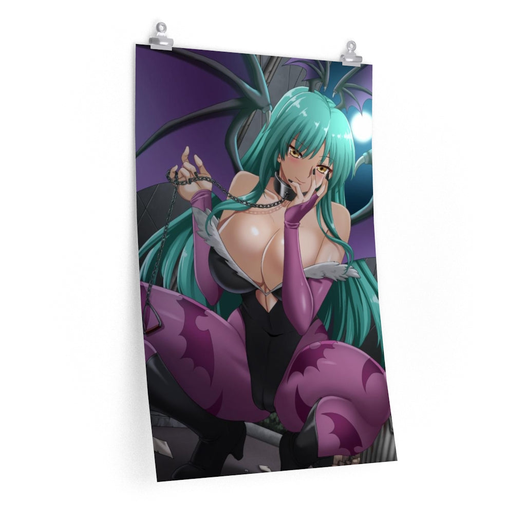 Sexy Morrigan Aensland Darkstalkers Poster - Lewd Premium Matte Vertical Poster - Adult Wall Art