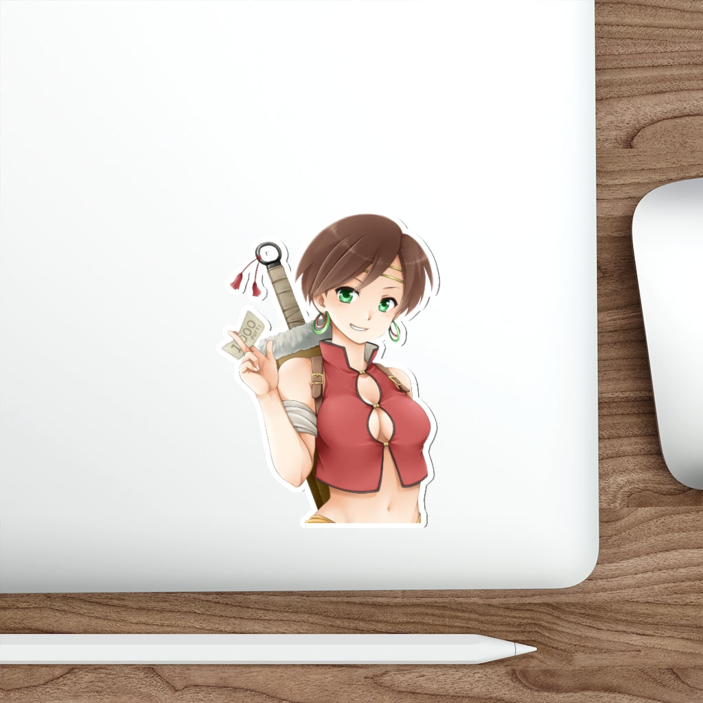 Suikoden Sexy Mitsuba Waterproof Sticker - Ecchi Vinyl Decal