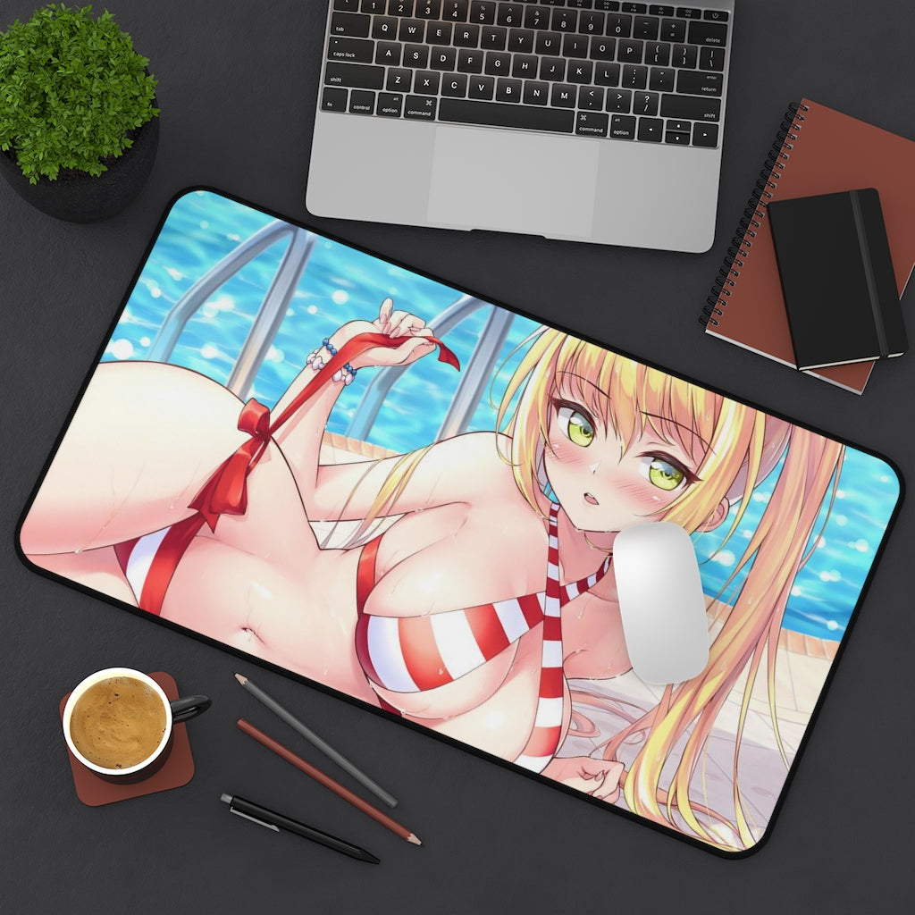 Fate Grand Order Sexy Mousepad - Saber Bikini Anime Desk Mat - Ecchi Playmat