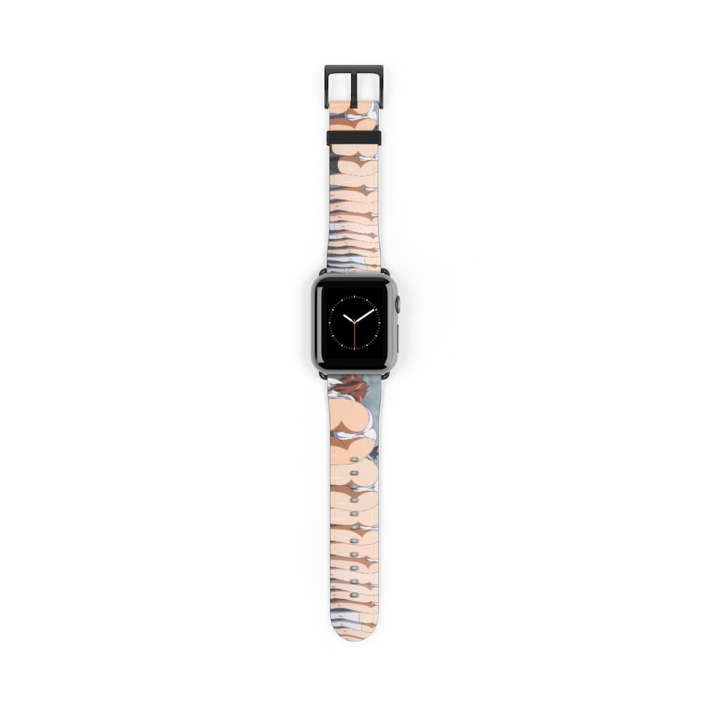 Apple Watch Band 38 mm and 42 mm - Pantsu Butts Lewd Leather Apple Watch Band