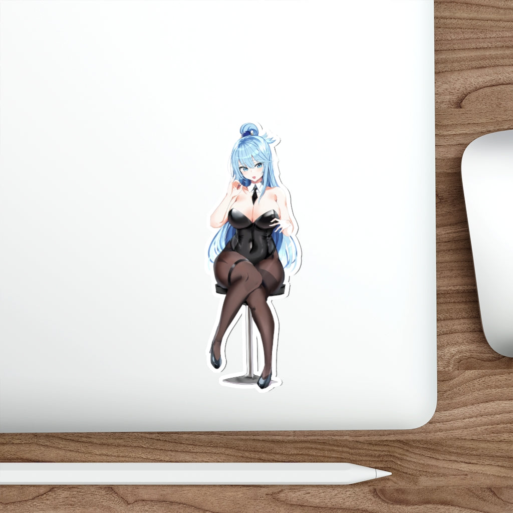 Konosuba Aqua Sexy Bunny Girl Waterproof Sticker - Ecchi Vinyl Decal