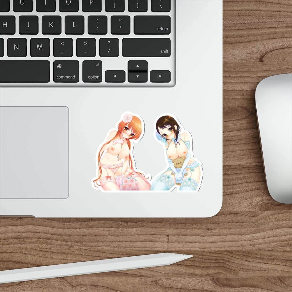 Topless Lingerie Onodera Kosaki And Tachibana Marika Nisekoi Waterproof Sticker - Ecchi Vinyl Decal