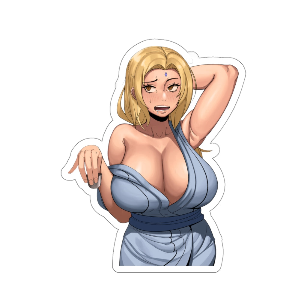 Sexy Drunk Tsunade Naruto Waterproof Sticker - Ecchi Vinyl Decal