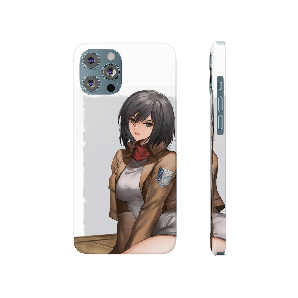 iPhone 13 Case - iPhone 12 Case - AOT Phone Case - Mikasa Anime Phone Case