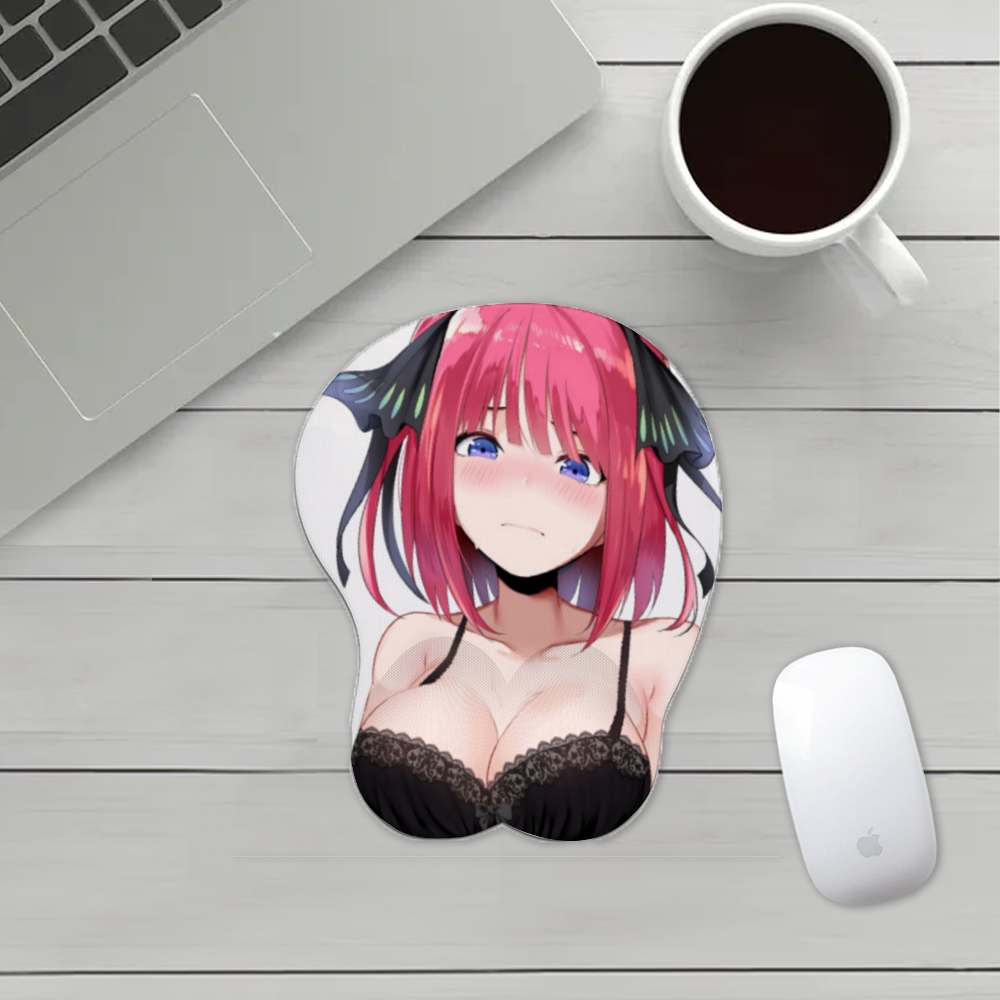 Anime 3D Boobs mousepad with Wrist Rest | Sexy Oppai Mouse pad for PC | Oppai mousepad with wrist support