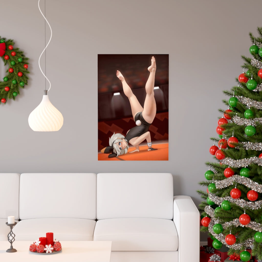 Bea Pokemon Sexy Gymnast Poster - Lewd Premium Matte Vertical Poster - Adult Wall Art