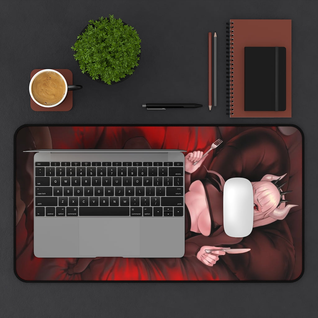 Helltaker Sexy Mousepad - Meal Time Lucifer Gaming Desk Mat - Ecchi Playmat