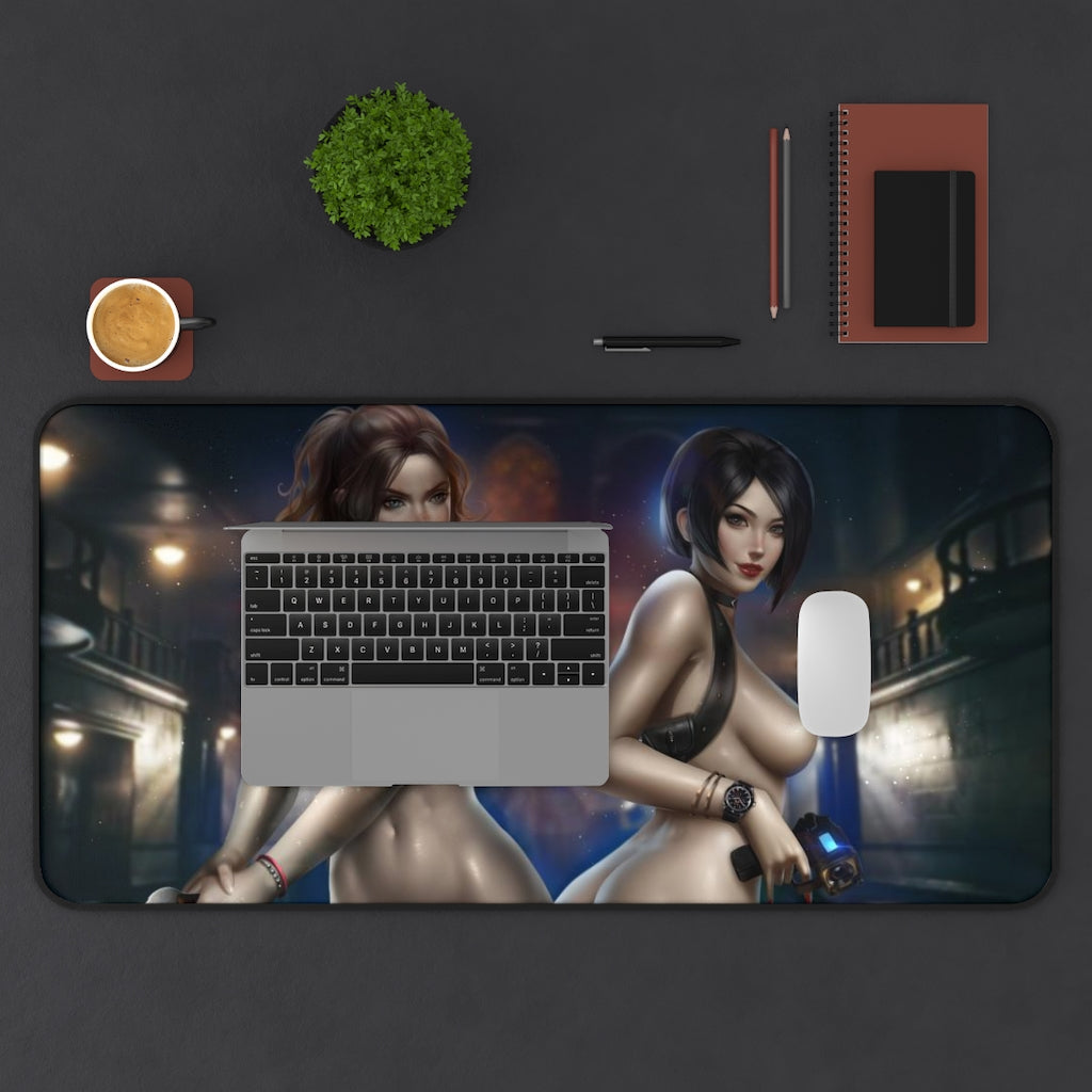 Nude Claire Redfield and Ada Wong Resident Evil Hentai Desk Mat - Ecchi Mousepad - Adult Playmat