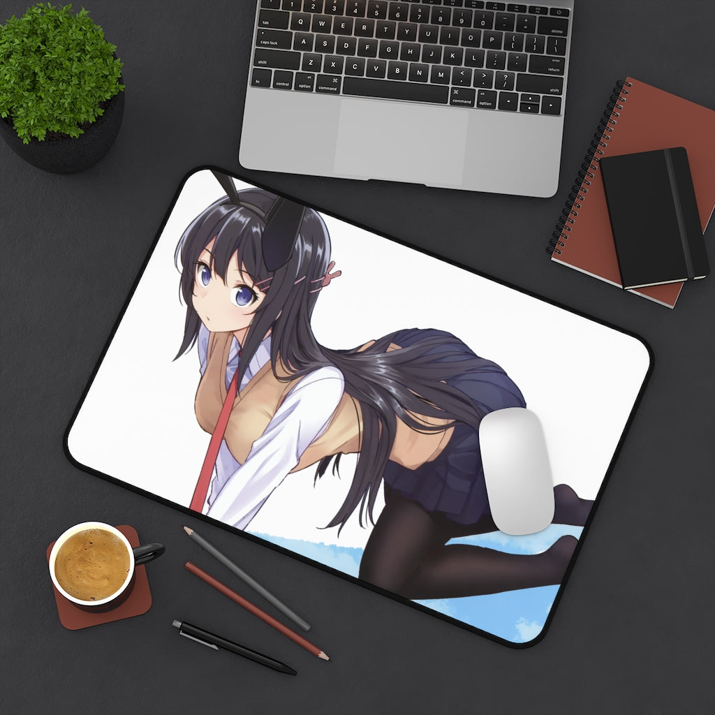 Mai Sakurajima School Girl Mousepad - Rascal Does Not Dream Of Bunny Girl Senpai Desk Mat