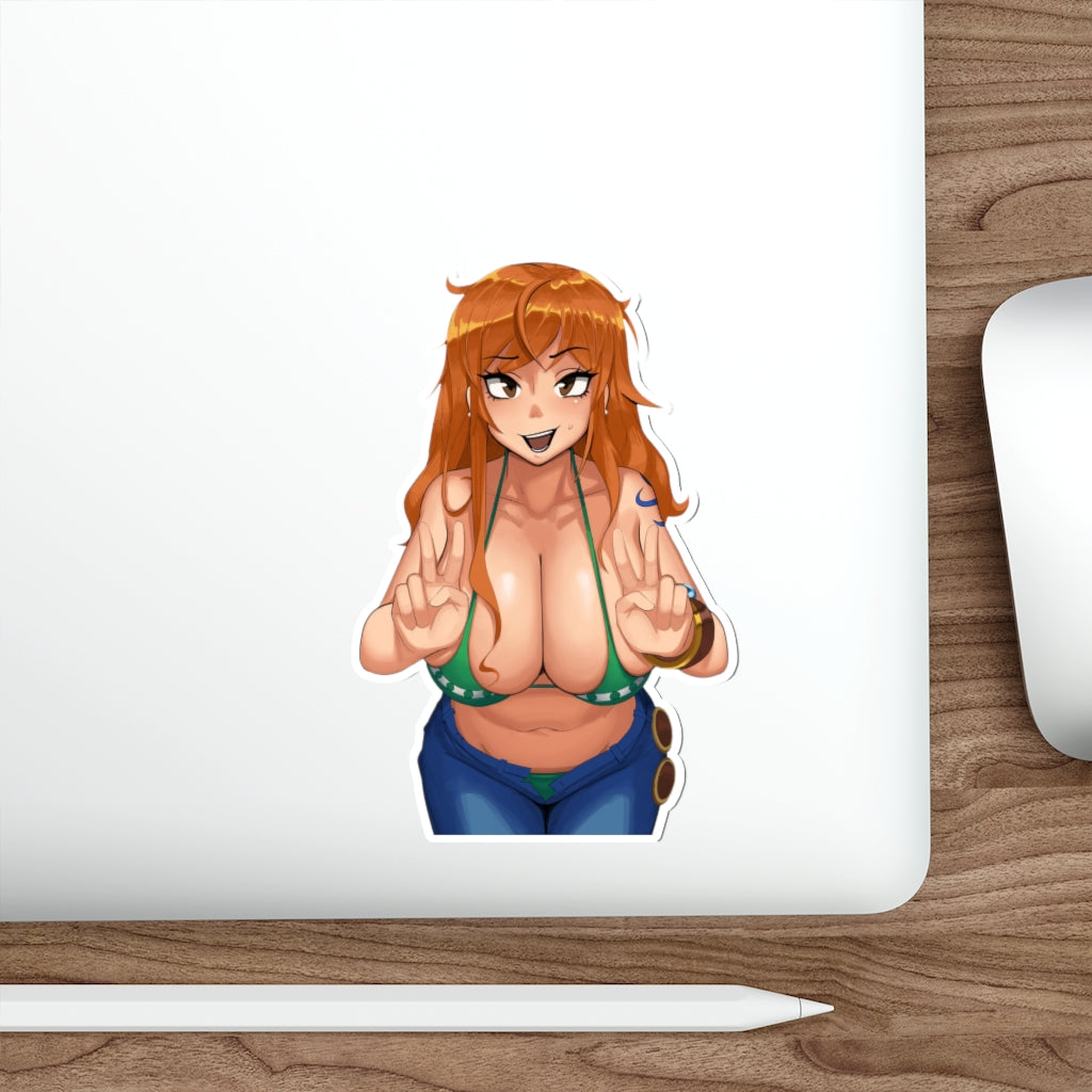 Huge Boobs Nami One Piece Waterproof Sticker - Ecchi Vinyl Decal