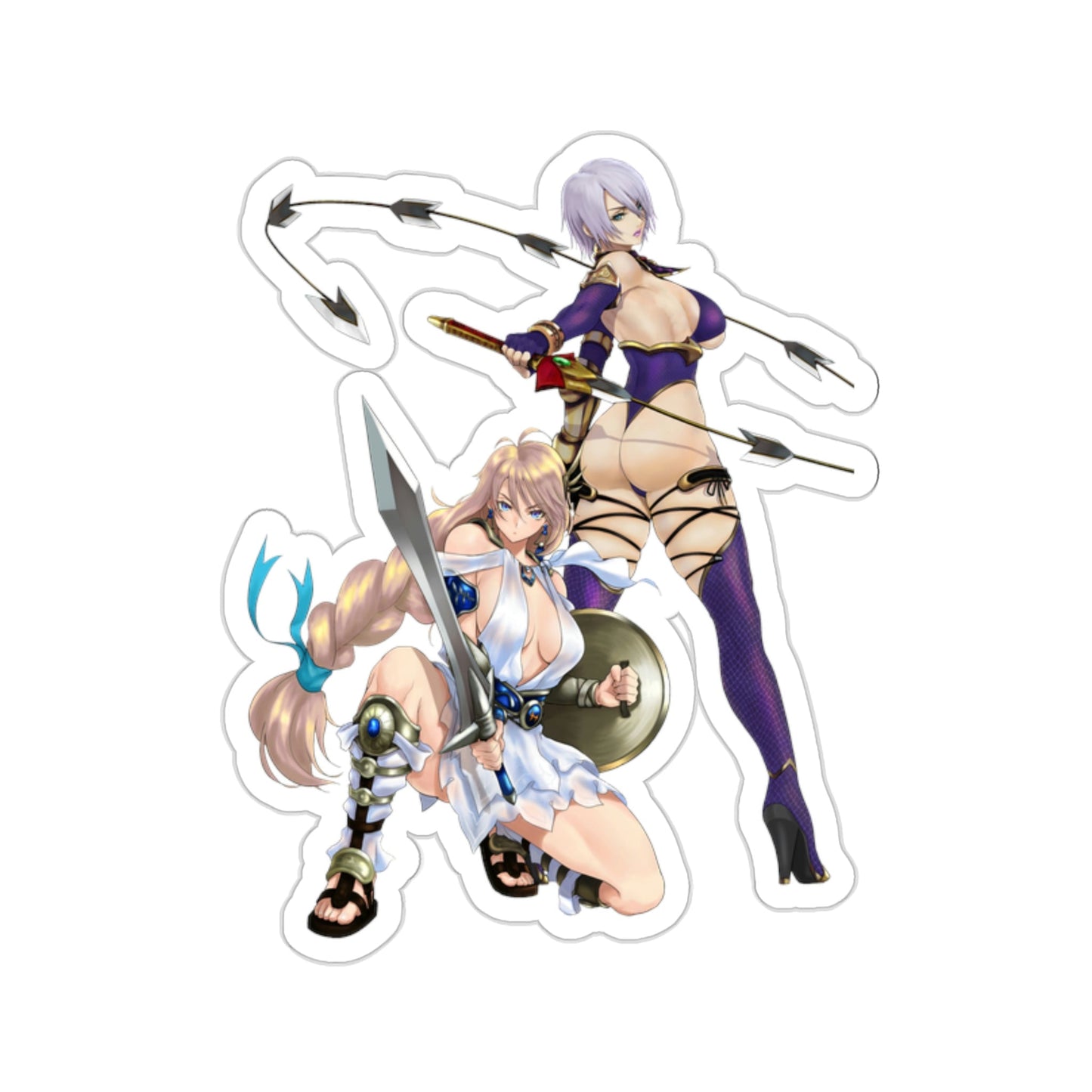 Soul Calibur Sexy Ivy and Sophitia Waterproof Sticker - Weatherproof Vinyl Car Decal