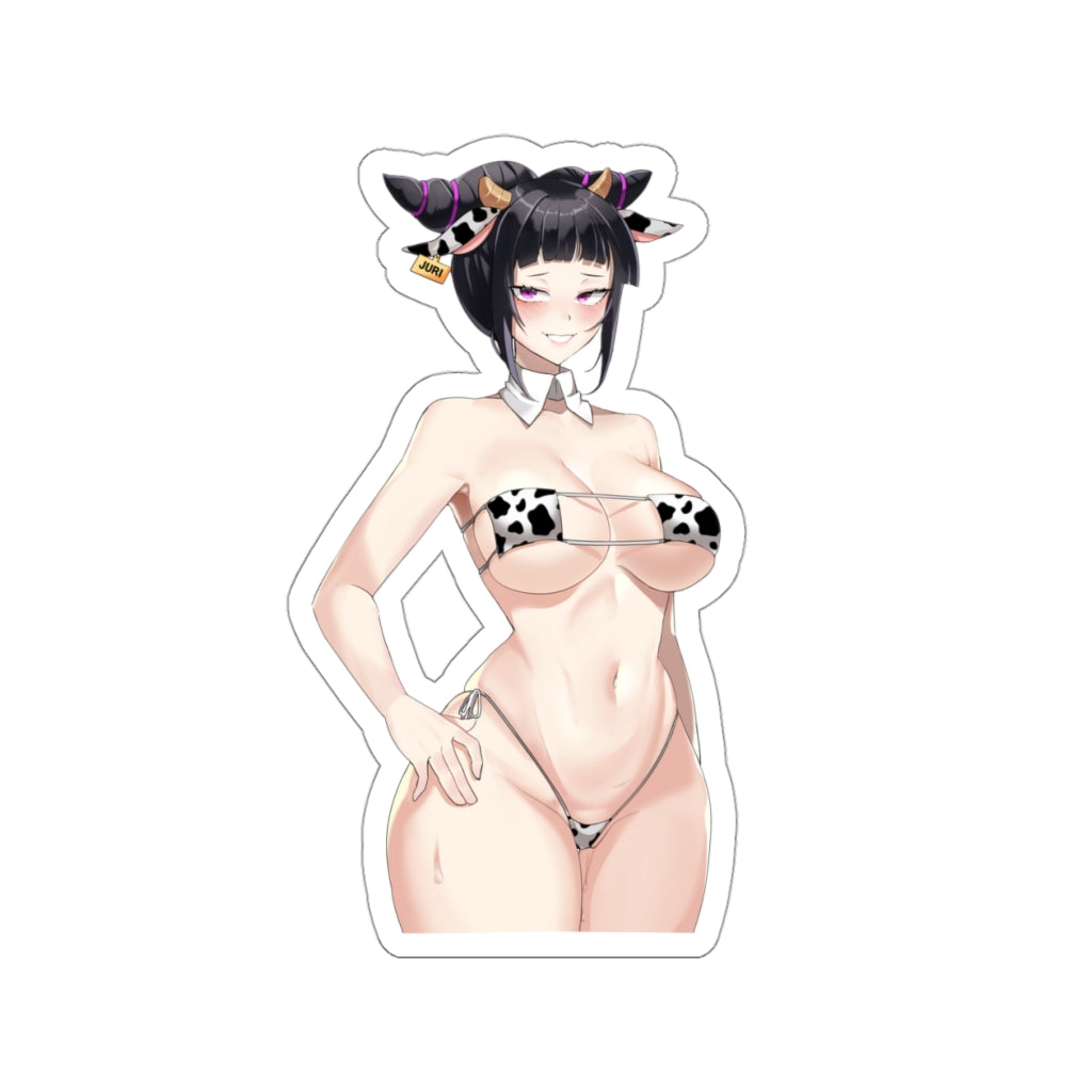 Cow Girl Bikini Han Juri Street Fighter Ecchi Vinyl Decal Waterproof Sticker - Ecchi Vinyl Decal