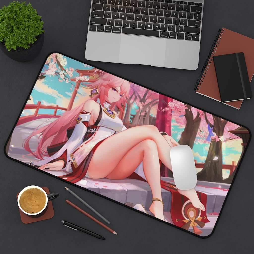 Genshin Impact Sexy Mousepad - Yae Ecchi Desk Mat - Gaming Playmat